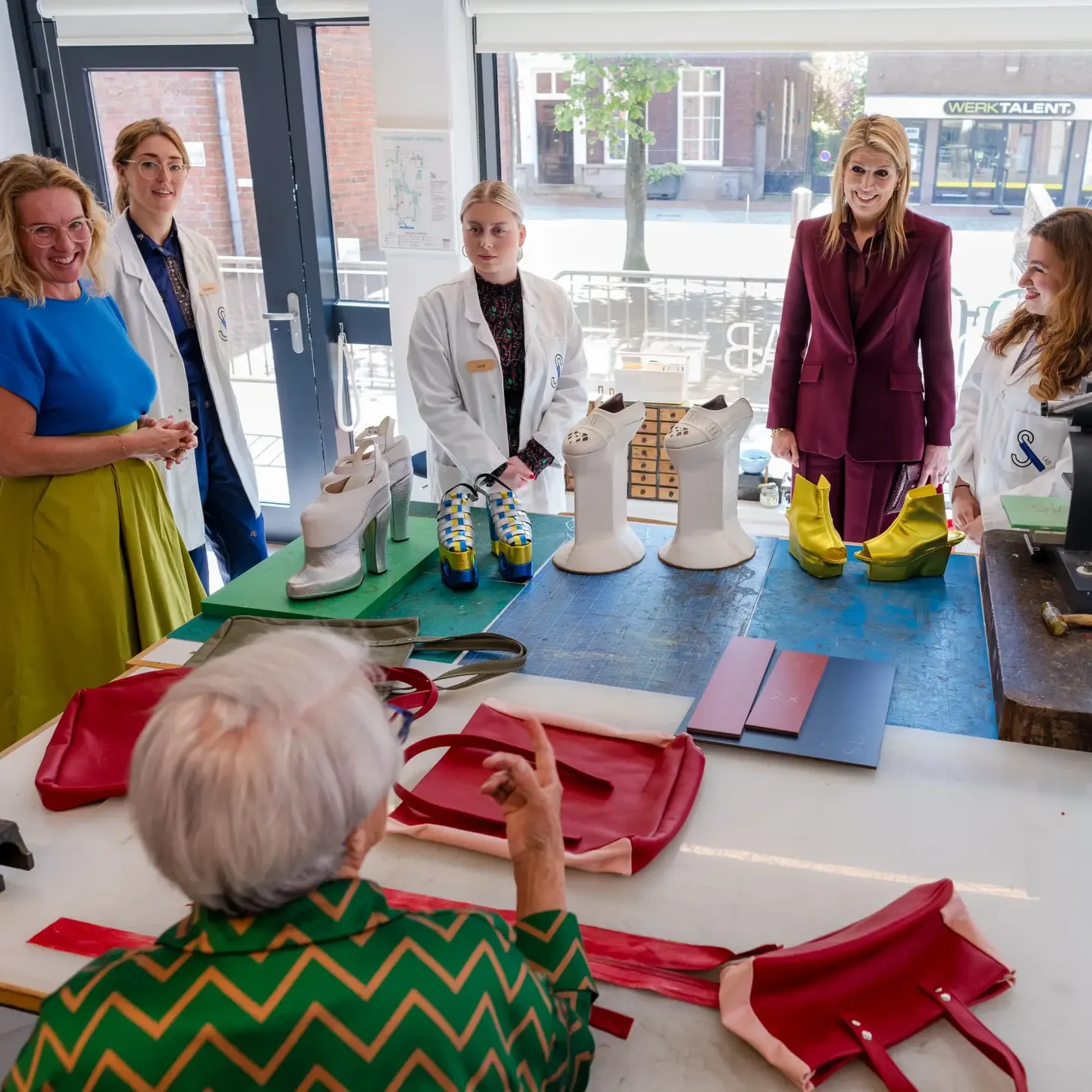 Queen Maxima's visit to the Schoenenkwartier in Waalwijk. Photo by Marco De Swart