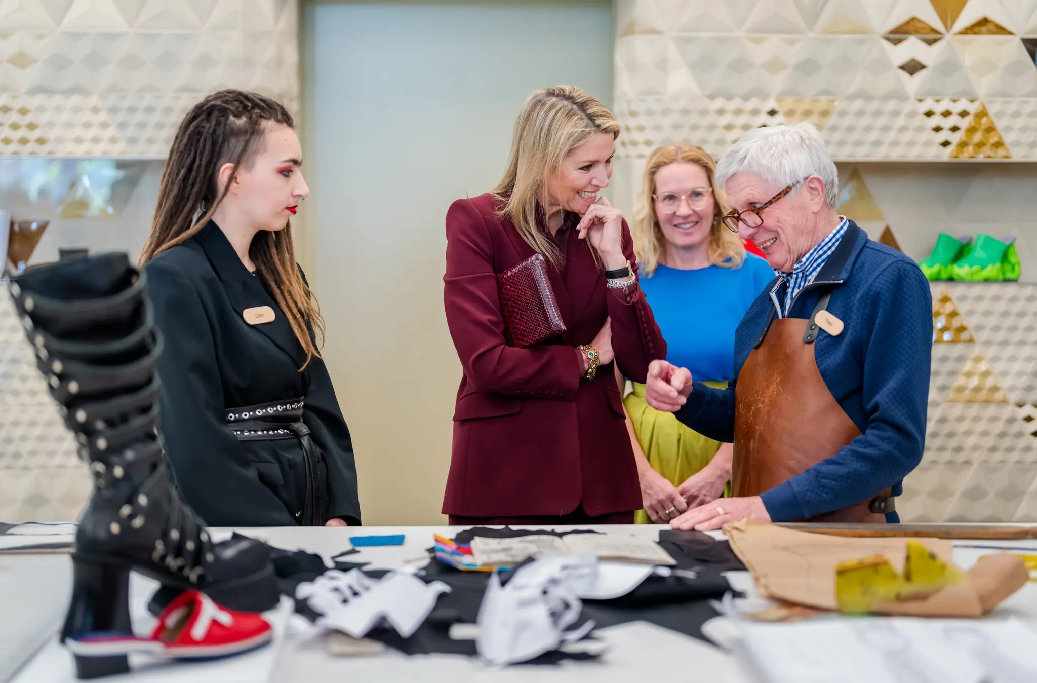 Queen Maxima's visit to the Schoenenkwartier in Waalwijk. Photo by Marco De Swart
